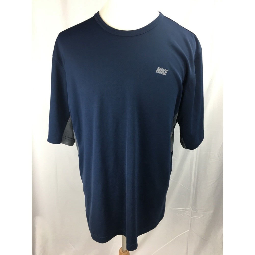 Nike Men Size XXL Blue Shirt Top Training Athletic‎ Short Sleeves